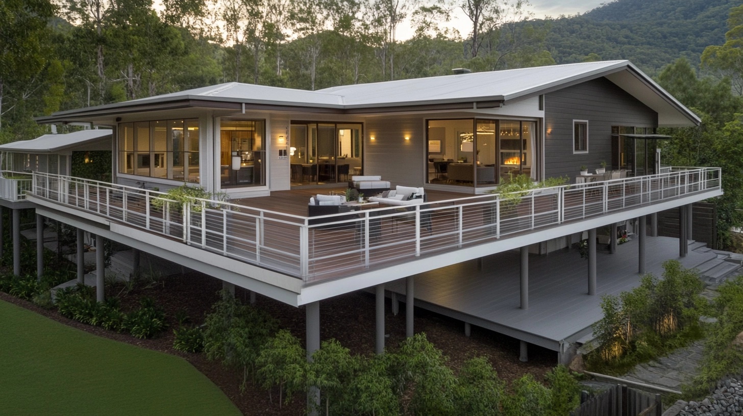 Modern Queenslander with wraparound verandah