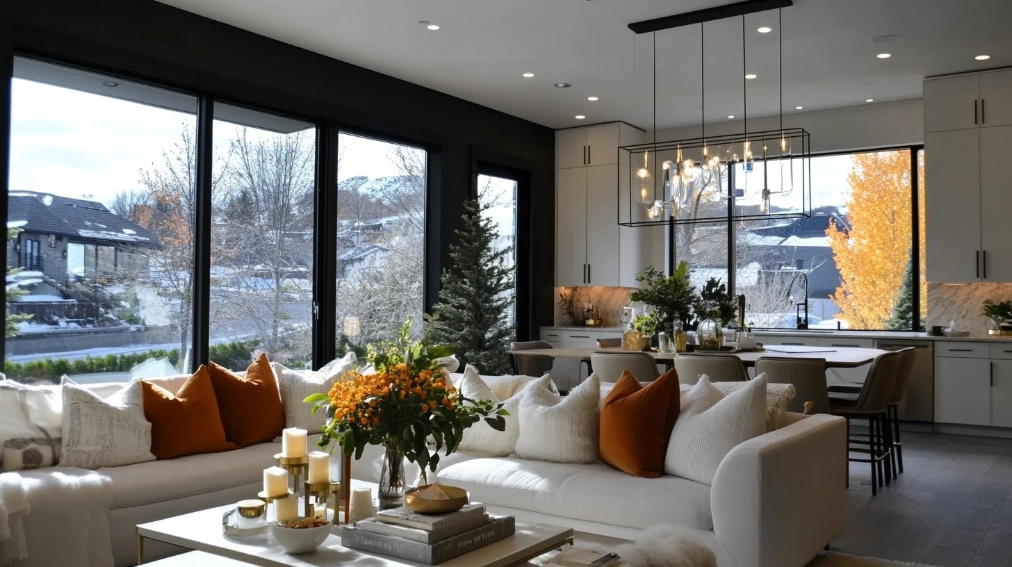 Bedroom with a neutral color scheme, open-concept