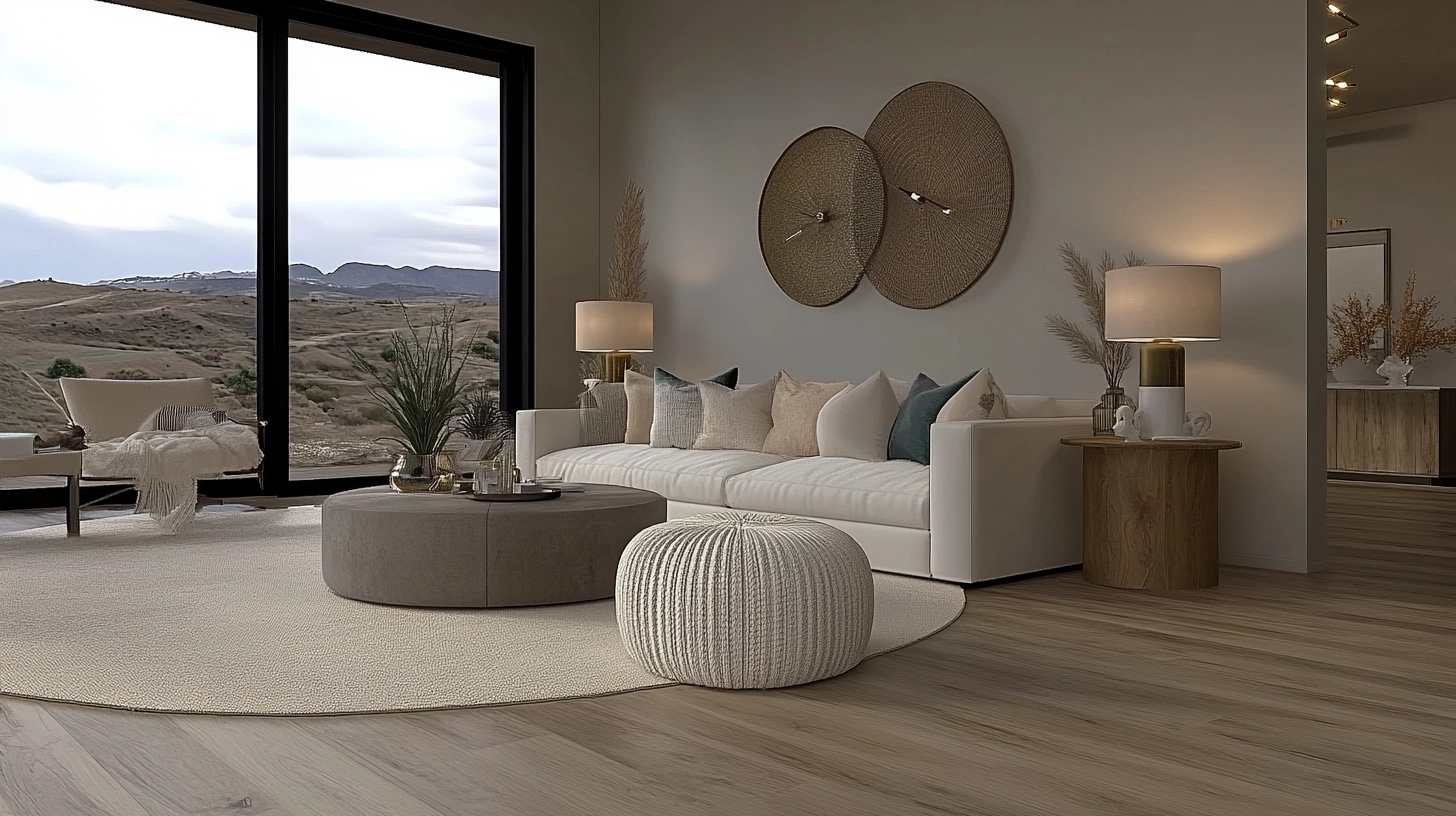 Serene modern western bedroom with a wooden bed frame, crisp white linens, and desert-inspired artwork.